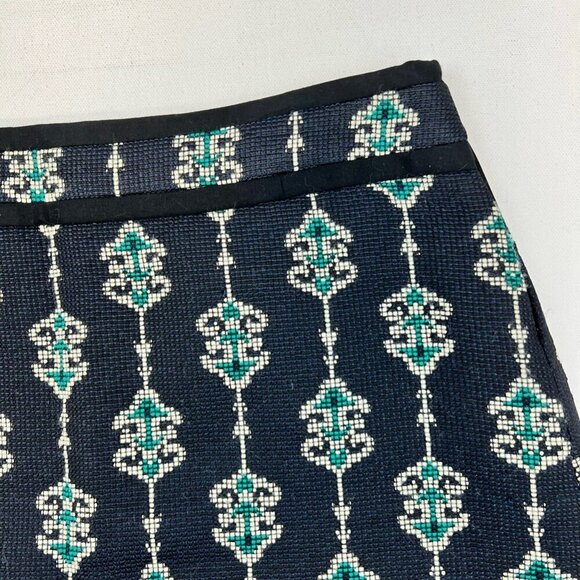 Zara Basic Womens Straight Skirt Multicolor Paisley Side Zipper Mini Size Medium - Picture 8 of 10